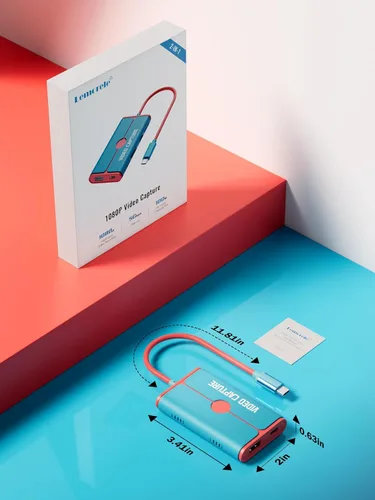 Vista 9 de Lemorele Base de captura de video USB C con salida HDMI, 1080P a 60Hz, carga PD de 100 W, Plug and Play para Nintendo Switch/Steam