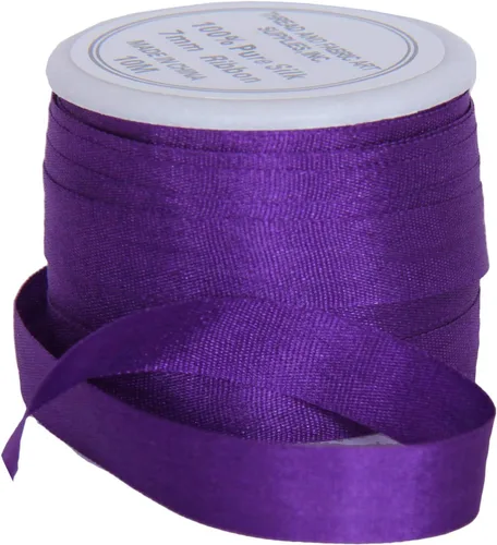 Vista 89 de Threadart Cinta de seda 100% pura - 3 tamaños - Docenas de colores - Castaño - 2 mm No. 524 Soft 100% pure silk ribbon on a single spool - perfect