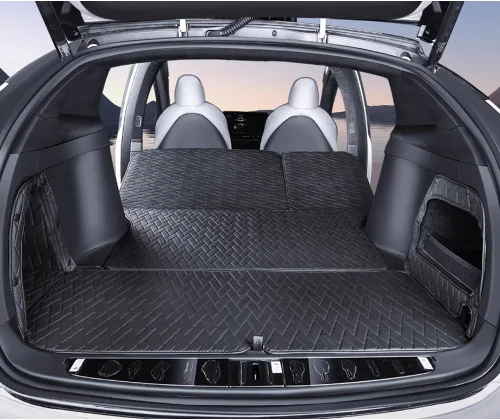 Vista 2 de Revestimiento de carga de cobertura completa para Tesla Model X de 5 plazas 2016-2021 (2022-actual no se ajusta) Tapete resistente para maletero