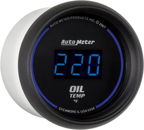 Vista 5 de Auto Meter 6948 Cobalt Digital 2-1/16" 0-340 F Medidor de temperatura de aceite