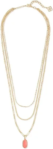 Vista 2 de Kendra Scott Elisa - Collar de triple longitud ajustable para mujer, joyería de moda