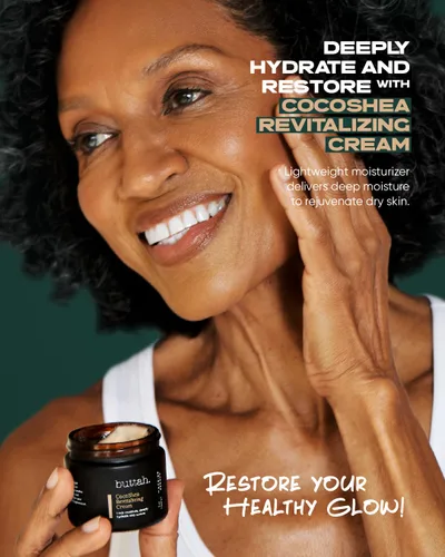 Vista 3 de Buttah Skin CocoShea Crema revitalizante de 2 onzas, manteca de karité y cacao africana natural y orgánica, la mejor crema hidratante facial
