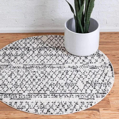 Vista 18 de Unique Loom Morocco Collection - Alfombra de área con borde abstracto, diamante, bohemio, 2 pies 2 x 3 pies, marfil/negro