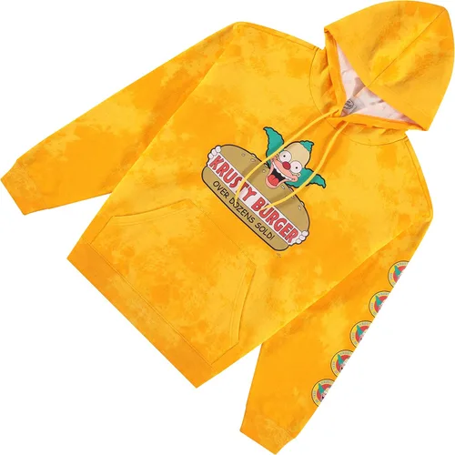 Vista 6 de The Simpsons Sudadera con capucha clásica Bart Simpson Homer, Bart, Lisa, Otto Tie Dye para hombre