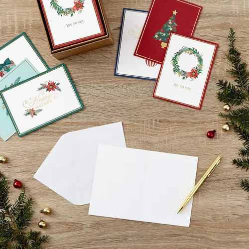 Vista 2 de Hallmark Surtido de tarjetas de Navidad en caja, iconos navideños (48 tarjetas con sobres) (1XPX5173)
