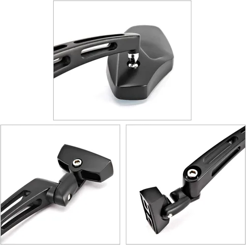 Vista 7 de INNOGLOW Espejos de la motocicleta, Negro Racing Retrovisor Espejos CNC de Aluminio Antideslumbrante Espejo Lateral para H-onda CBR 600 F3 F4i