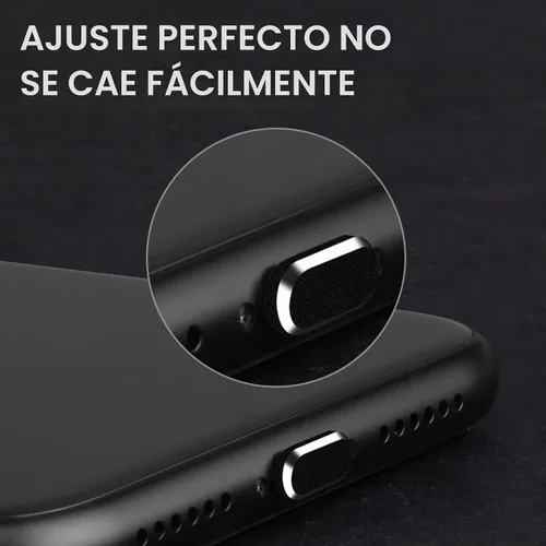 Vista 4 de Tapón antipolvo para iPhone, compatible con iPhone y AirPods, protector de enchufe del puerto Lightning, cubierta antipolvo del puerto de carga