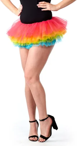 Vista 6 de My Lello Falda tutú de tul esponjosa de ballet para mujer, 10 capas