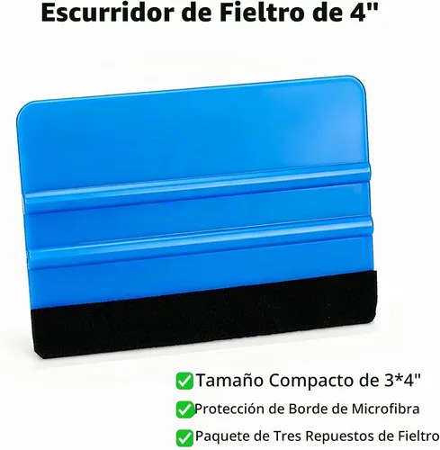 Vista 4 de Kit de envoltura de vinilo para coche con herramientas de aplicación de película de tinte de ventana, escobilla de recorte de borde de 9 mm Conjunto