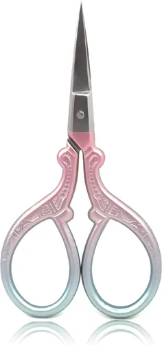 Vista 11 de BIHRTC Tijeras pequeñas para manualidades de 3.6 pulgadas, tijeras rectas y afiladas de acero inoxidable para bordado, costura, oficina, Torre Negra