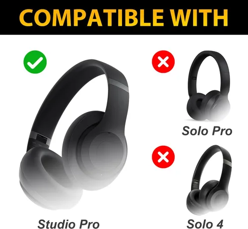 Vista 2 de Studio Pro - Kit de reparación de repuesto de diadema para auriculares inalámbricos Beats Studio Pro, materiales compuestos, duradero y resistente a