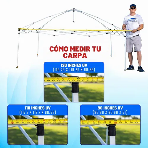 Vista 3 de Reemplazo de toldo desplegable con protección UV (96 pulgadas UV)