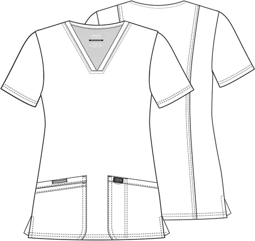 Vista 6 de Workwear Revolution Mujeres Scrubs Top V-cuello WW620