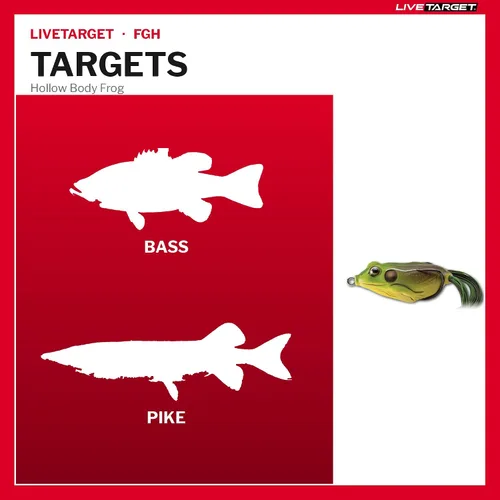 Vista 2 de LIVE TARGET Señuelo de pesca Harina Verde/Amarillo