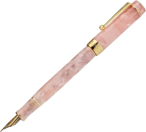 Vista 43 de Jinhao 100 - Pluma estilográfica de estilo clásico en celuloide, instrumento de escritura suave con punta #6, juego de pluma con convertidor