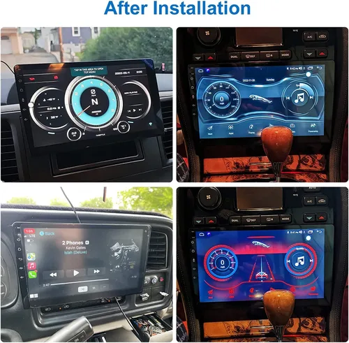 Vista 6 de Estéreo de coche de doble DIN de 10 pulgadas inalámbrico CarPlay inalámbrico Android Auto, pantalla táctil QLED Android Radio reproductor multimedia