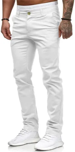 Vista 4 de Pantalones de vestir ajustados ajustados para hombre