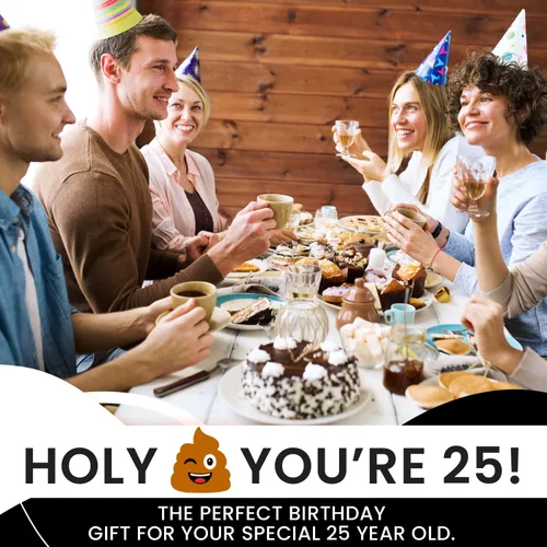 Vista 4 de Papel higiénico para decoración de cumpleaños número 25 para hombres y mujeres, diseño divertido, gran regalo divertido de broma, ecológico, ultra