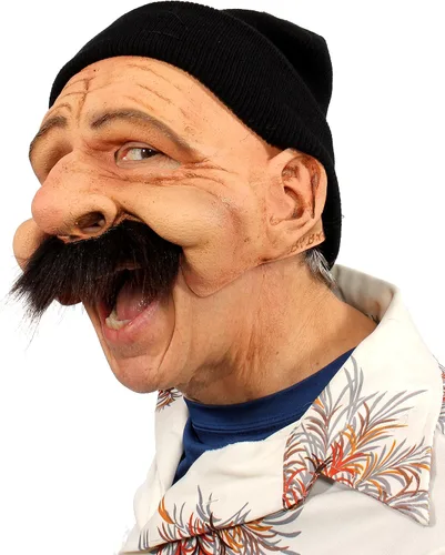 Vista 2 de Zagone Studios Máscara de tío Mario de talla única para hombre, color marrón, Beige Bronceado