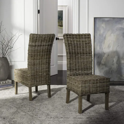 Vista 2 de Safavieh SAFAVIEH Home Collection Quaker - Juego de 2 sillas de comedor, madera, natural