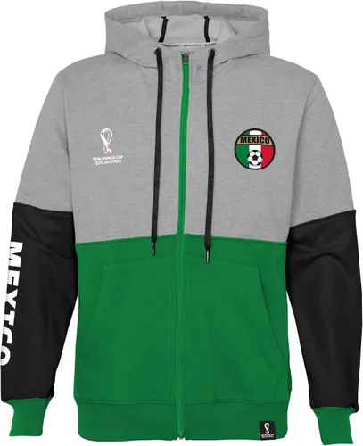 Vista 23 de Outerstuff Sudadera internacional de fútbol para hombre Copa Mundial de la FIFA Panel de contraste de país con capucha de forro polar