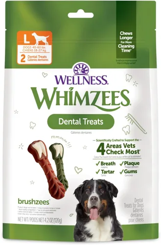 Vista 10 de WHIMZEES Wellness Freshzees Golosinas dentales para perros, barra de tamaño extra pequeño, (56 unidades)