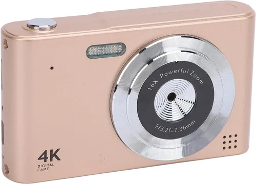 Vista 12 de Cámara digital, cámara de vlogging 4K 48MP, cámara digital de apuntar y disparar con flash, pantalla de 2.4 pulgadas, cámara pequeña compacta
