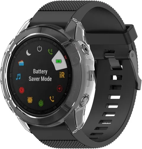 Vista 4 de RuenTech Funda compatible con Garmin Fenix 6X/6X Pro/Fenix 6X Sapphire Case Protector TPU Funda protectora Marco para Fenix 6X Smart Watch