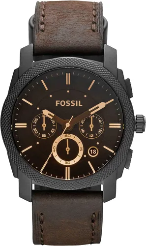 Vista 12 de Fossil Men's Watch, Machine Stainless Steel Chronograph Watch for Men