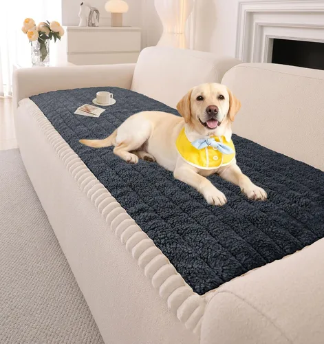 Vista 28 de OTOB Funda de sofá para perros, lavable, antideslizante, divertida funda para sofá para mascotas, protector de muebles suave y acogedor, apto