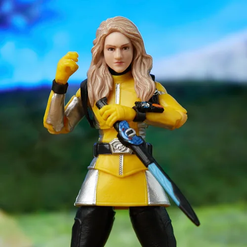 Vista 5 de Power Rangers Lightning Collection Beast Morphers Yellow Ranger - Figura de acción a escala de 6 pulgadas, juguetes y figuras de acción para niños a