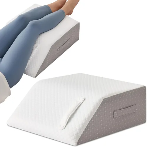 Vista 7 de Almohada de pierna con elevación de circulación sanguínea, cuña de pierna para elevación para hinchazón, almohada de elevación de piernas