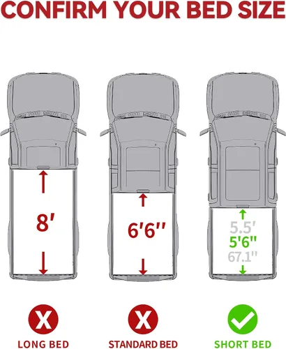 Vista 2 de YITAMOTOR Cubierta rígida para tonneau cuádruple para F150 F-150 2015-2026