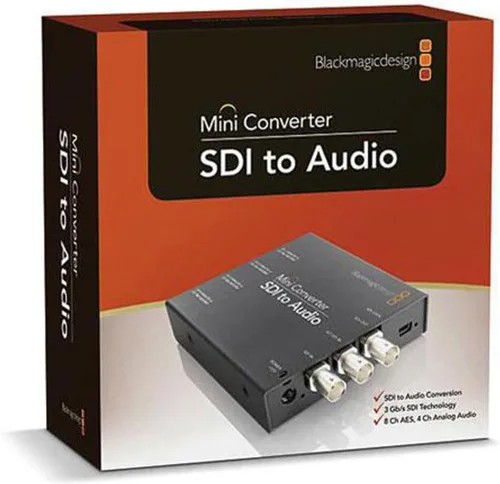 Vista 4 de Blackmagic Design Convertidor Mini de Audio a SDI CONVMCSAUD