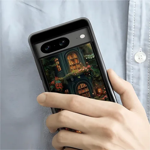 Vista 827 de Compatible con Google Pixel 4A 5G Mobile Case Creative Acrylic Panel trasero Silicona Protección Grip especialmente diseñado para Google Pixel 4A 5G
