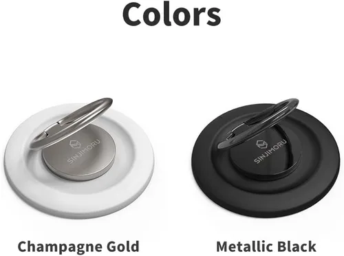 Vista 7 de Sinjimoru M-Ringo - Anillo magnético para teléfono celular, rotación de 360 grados, agarre de dedo para soporte de anillo magnético compatible
