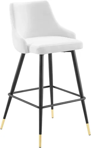 Vista 10 de Modway Adorn Performance - Taburete de terciopelo para mostrador, color gris
