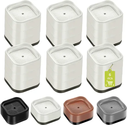 Vista 15 de Paquete de 12 elevadores de muebles de 1, 2 o 3 pulgadas, elevadores de cama ajustables resistentes para mesa, escritorio, sofá, silla, gabinete