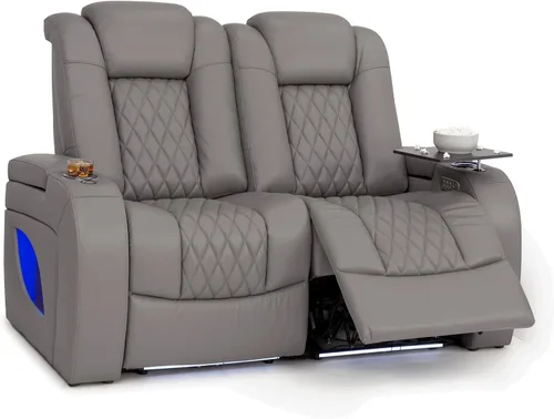 Vista 40 de Seatcraft Asientos de cine en casa Virtuoso LT Tawny Single reclinable Leonado