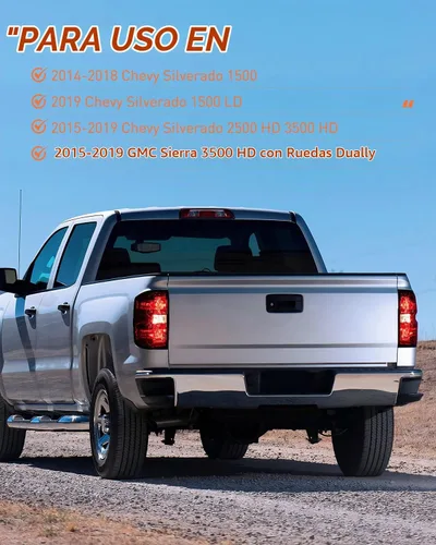Vista 9 de Ensamble de luz trasera Nilight Compatible con Chevy Silverado 1500 2014 2015 2016 2017 2018 2019, 2500 HD 3500 HD, GMC Sierra 3500HD 2015-2019, Par