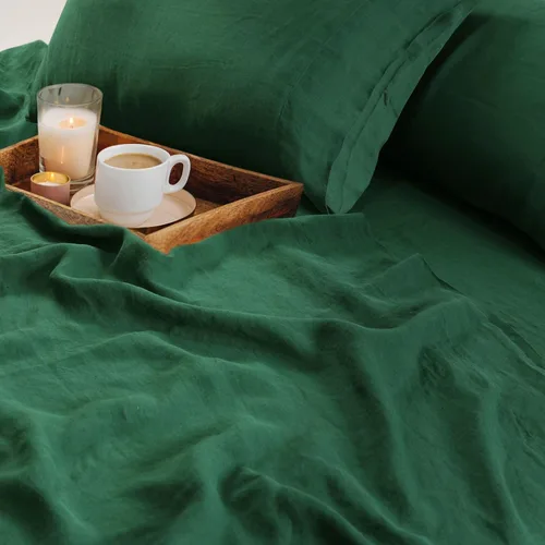 Vista 18 de Tribeca Living Juego de sábanas de cama tamaño King, de percal de algodón egipcio sólido, suaves y crujientes, con bolsillo extra profundo, 350
