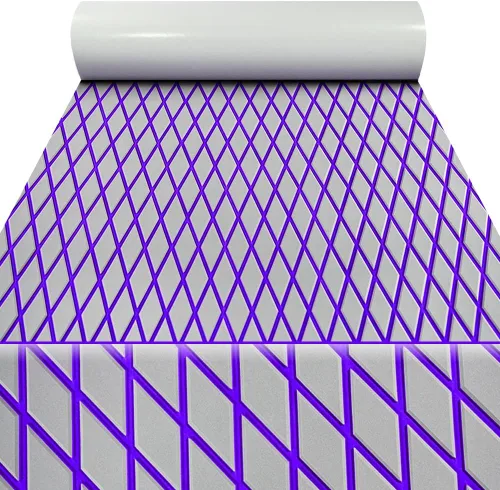Vista 33 de 102.3" X 45.2" pulgadas, patrón de diamante, cubierta marina autoadhesiva, suelo de barco, cubierta de espuma EVA marina, antideslizante, para Gris