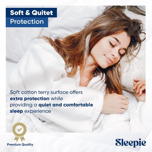 Vista 6 de Sleepie Protector de colchón impermeable de alta calidad, funda de colchón de algodón lavable a máquina para cama, protector de colchón refrescante