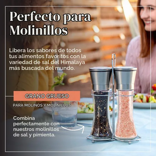 Vista 3 de Willow & Everett 10 oz 283 g Sal Rosa de Roca del Himalaya para Cocina Molinillo Moler Relleno Grano Grueso Kosher Sin GMO Natural Sal Marina