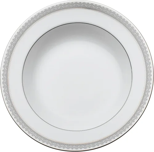 Vista 2 de Mikasa Platinum Crown Rim - Plato de sopa (blanco), color blanco