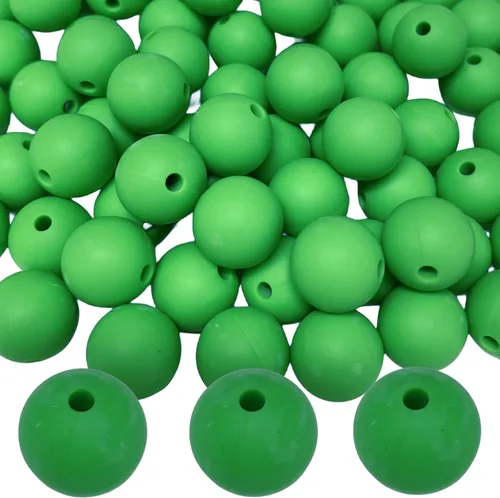 Vista 54 de Abalorios de silicona, 120 piezas de 6 mm abalorios redondos de silicona para hacer llaveros, pulseras, collares, aretes, joyas, manualidades DIY