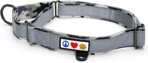 Vista 14 de Pawtitas Collar de perro Martingala personalizado reflectante reflectante bordado nombre personalizado número de teléfono ajustable para cachorros