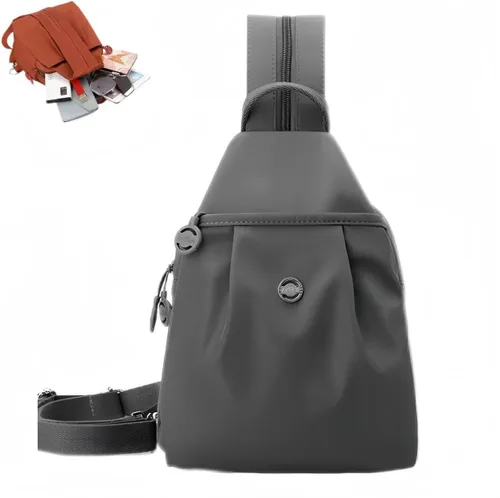 Vista 6 de Bolsa de viaje impermeable de 2 vías, mochila convertible, bolsa de trabajo antirrobo para mujer, 11.8x8.3x5.5 in, Azul, Grande, Minimalista