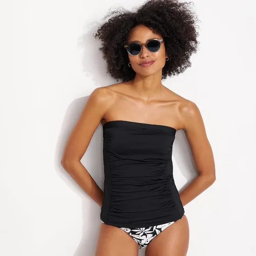 Vista 3 de Lands' End Traje de baño sin tirantes para mujer con tirantes extraíbles y ajustables