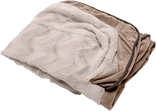 Vista 23 de Furhaven Funda de repuesto para cama de perro, estilo sofá, de pelo sintético y terciopelo, color salvia oscura, talla M